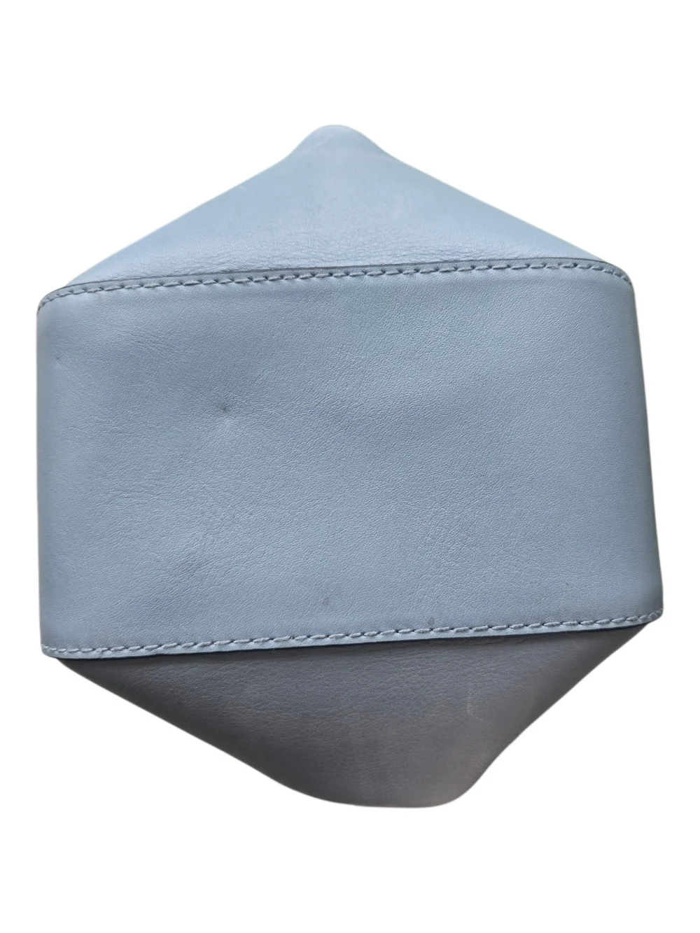 Madewell Sculpted Metal Mini Wristlet Bag Blue Leather